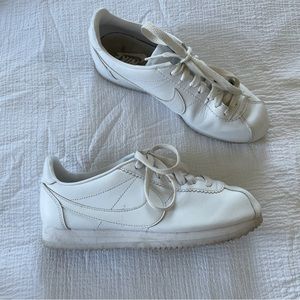 Women’s Nike Cortez leather sneakers white